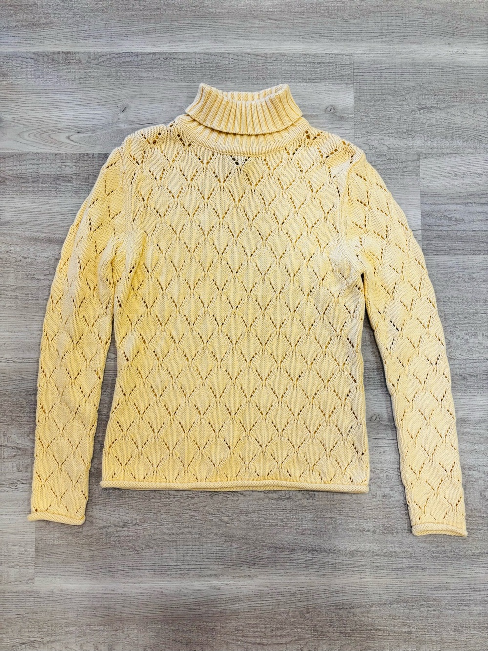 Vintage Northern Reflections Butter Yellow Mockneck Sweater Rollneck